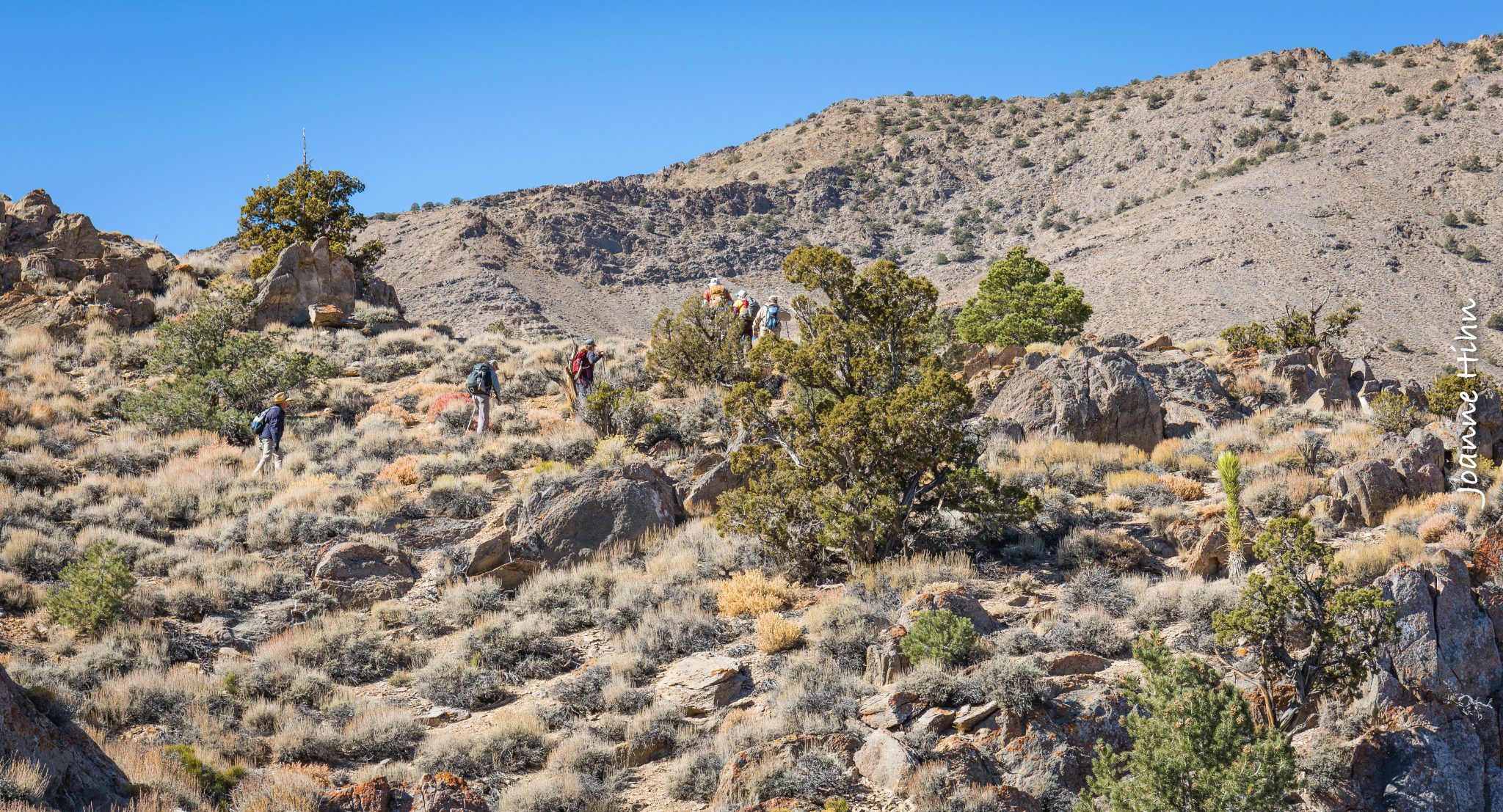 Hikers near Conglomerate Mesa